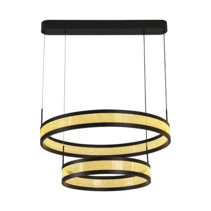 LED Prigušivi luster na sajli LED/70W/230V 3000-6500K crno + Daljinski upravljač