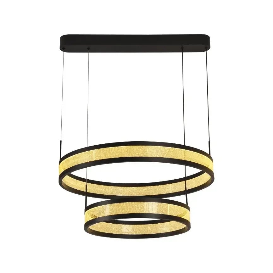LED Prigušivi luster na sajli LED/70W/230V 3000-6500K crno + Daljinski upravljač