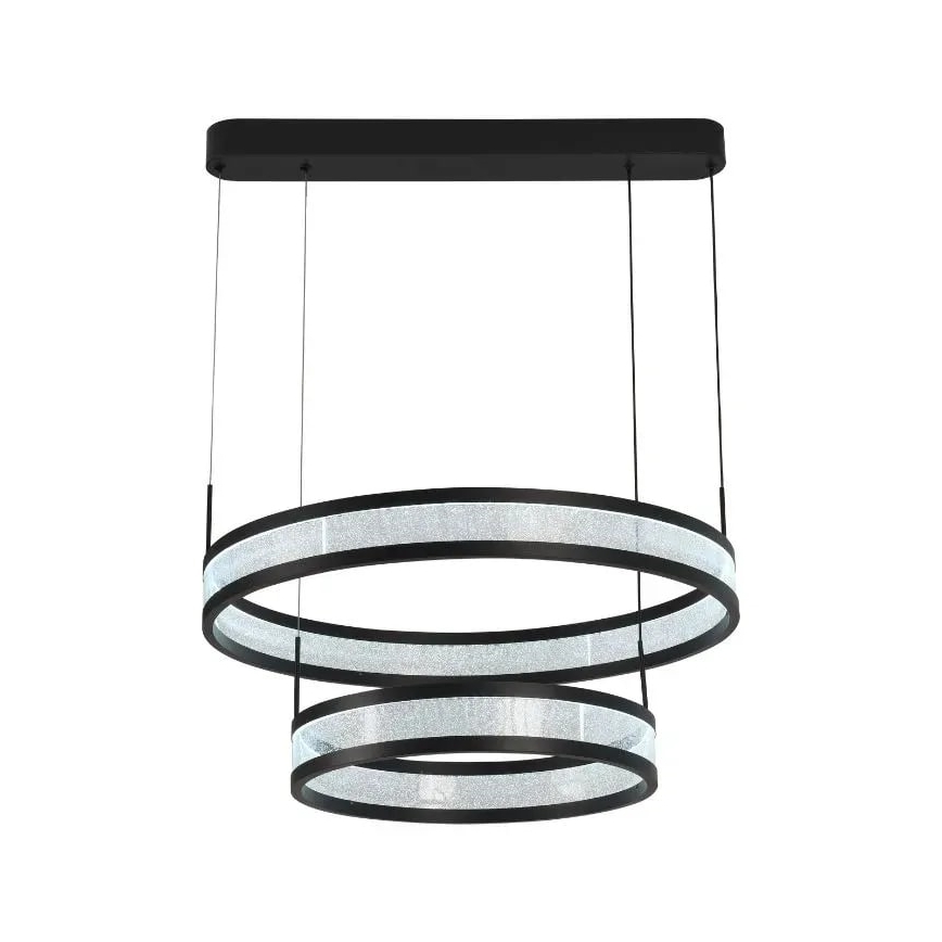 LED Prigušivi luster na sajli LED/70W/230V 3000-6500K crno + Daljinski upravljač