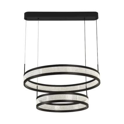 LED Prigušivi luster na sajli LED/70W/230V 3000-6500K crno + Daljinski upravljač
