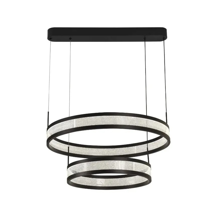 LED Prigušivi luster na sajli LED/70W/230V 3000-6500K crno + Daljinski upravljač