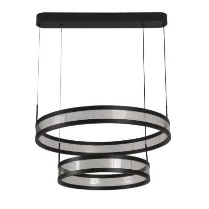 LED Prigušivi luster na sajli LED/70W/230V 3000-6500K crno + Daljinski upravljač