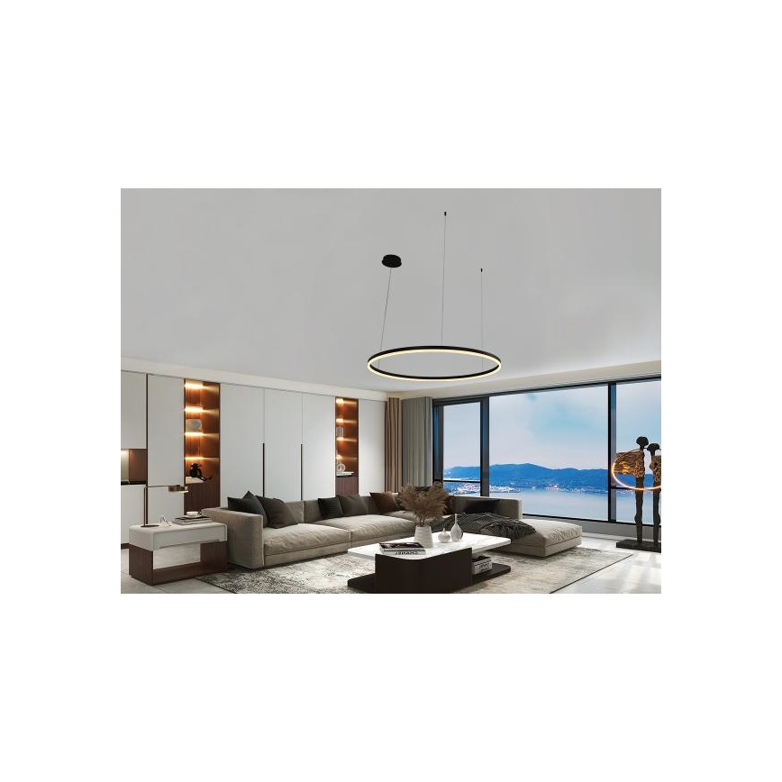 LED Prigušivi luster na sajli LED/72W/230V 3000-6500K pr. 100 cm + Daljinski upravljač