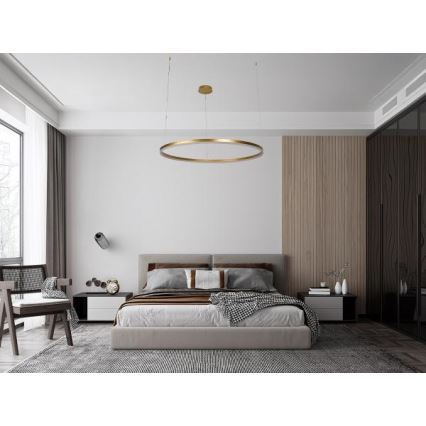 LED Prigušivi luster na sajli LED/72W/230V 3000-6500K pr. 100 cm + Daljinski upravljač
