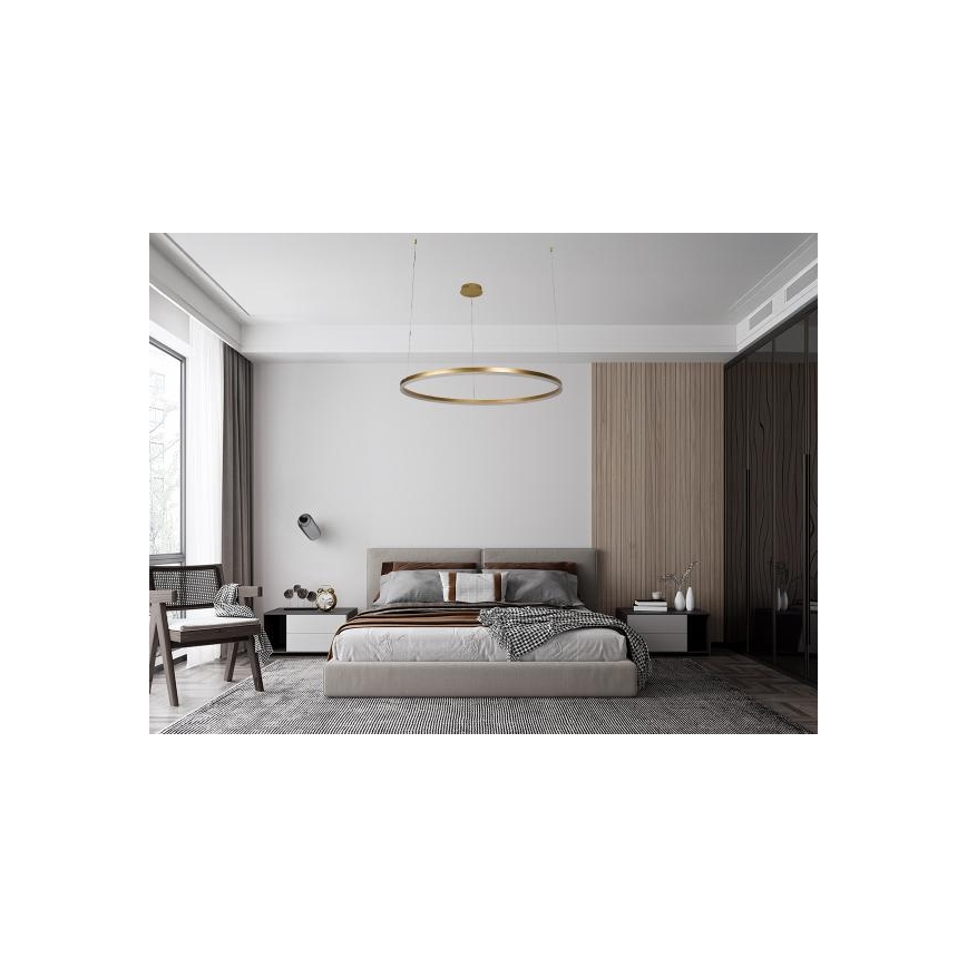 LED Prigušivi luster na sajli LED/72W/230V 3000-6500K pr. 100 cm + Daljinski upravljač