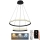 LED Prigušivi luster na sajli LED/75W/230V 3000-6500K + Daljinski upravljač