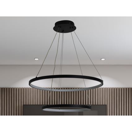 LED Prigušivi luster na sajli LED/75W/230V 3000-6500K pr. 60 cm + Daljinski upravljač