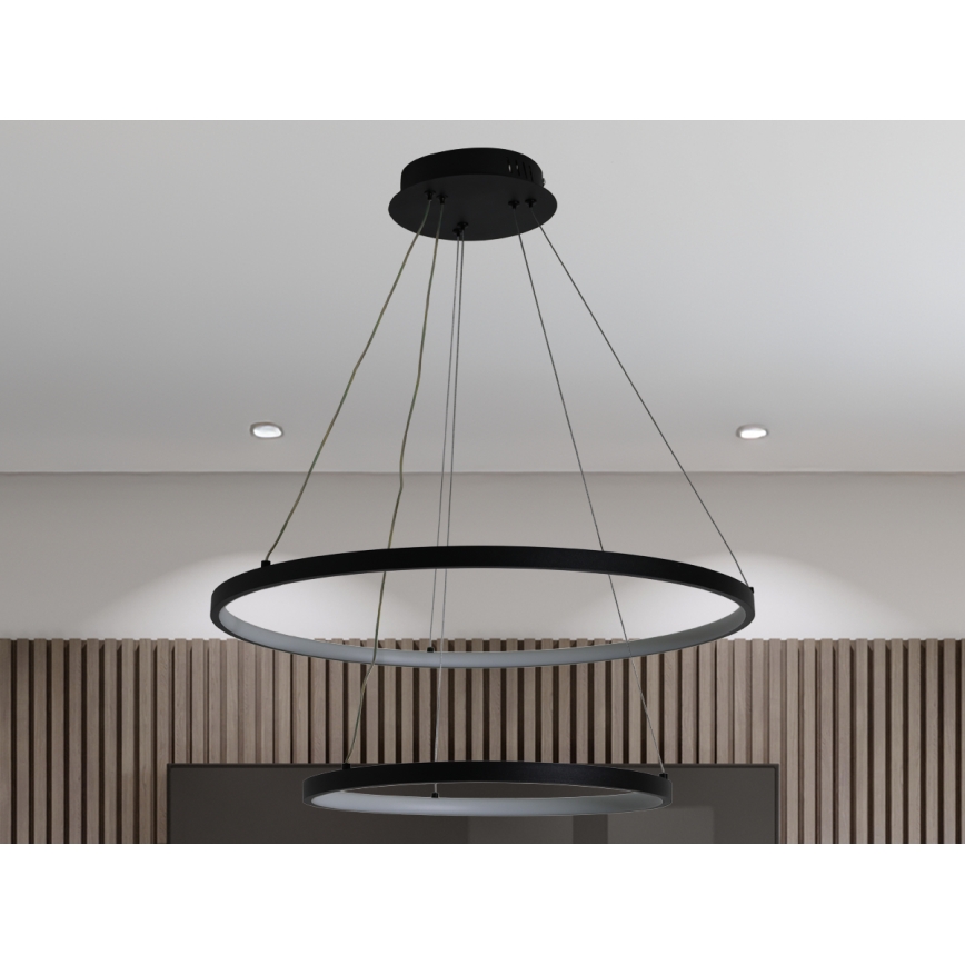 LED Prigušivi luster na sajli LED/75W/230V 3000-6500K pr. 60 cm + Daljinski upravljač