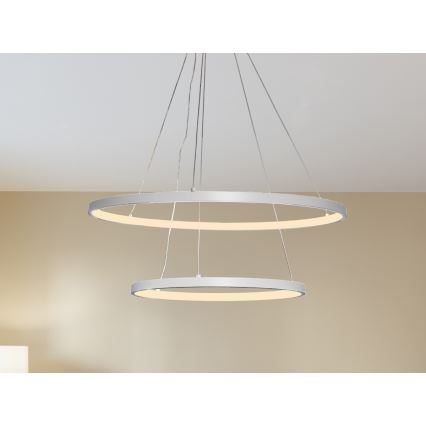 LED Prigušivi luster na sajli LED/75W/230V 3000-6500K pr. 60 cm + Daljinski upravljač