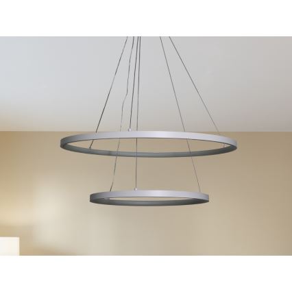 LED Prigušivi luster na sajli LED/75W/230V 3000-6500K pr. 60 cm + Daljinski upravljač