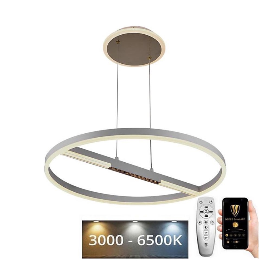 LED Prigušivi luster na sajli LED/75W/230V 3000-6500K + Daljinski upravljač
