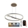 LED Prigušivi luster na sajli LED/75W/230V 3000-6500K + Daljinski upravljač