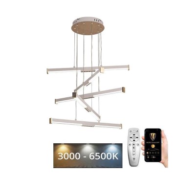 LED Prigušivi luster na sajli LED/75W/230V 3000-6500K + Daljinski upravljač