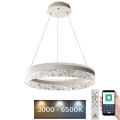 LED Prigušivi luster na sajli LED/80W/230V 3000-6500K bela + Daljinski upravljač