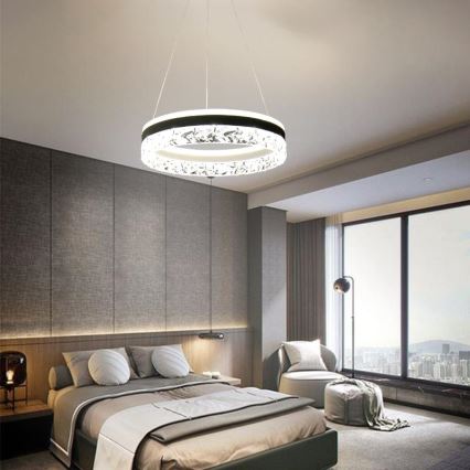LED Prigušivi luster na sajli LED/80W/230V 3000-6500K bela + Daljinski upravljač