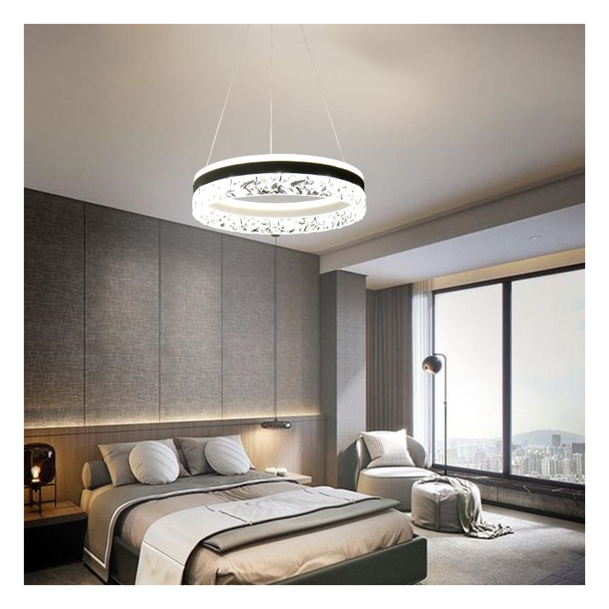 LED Prigušivi luster na sajli LED/80W/230V 3000-6500K bela + Daljinski upravljač