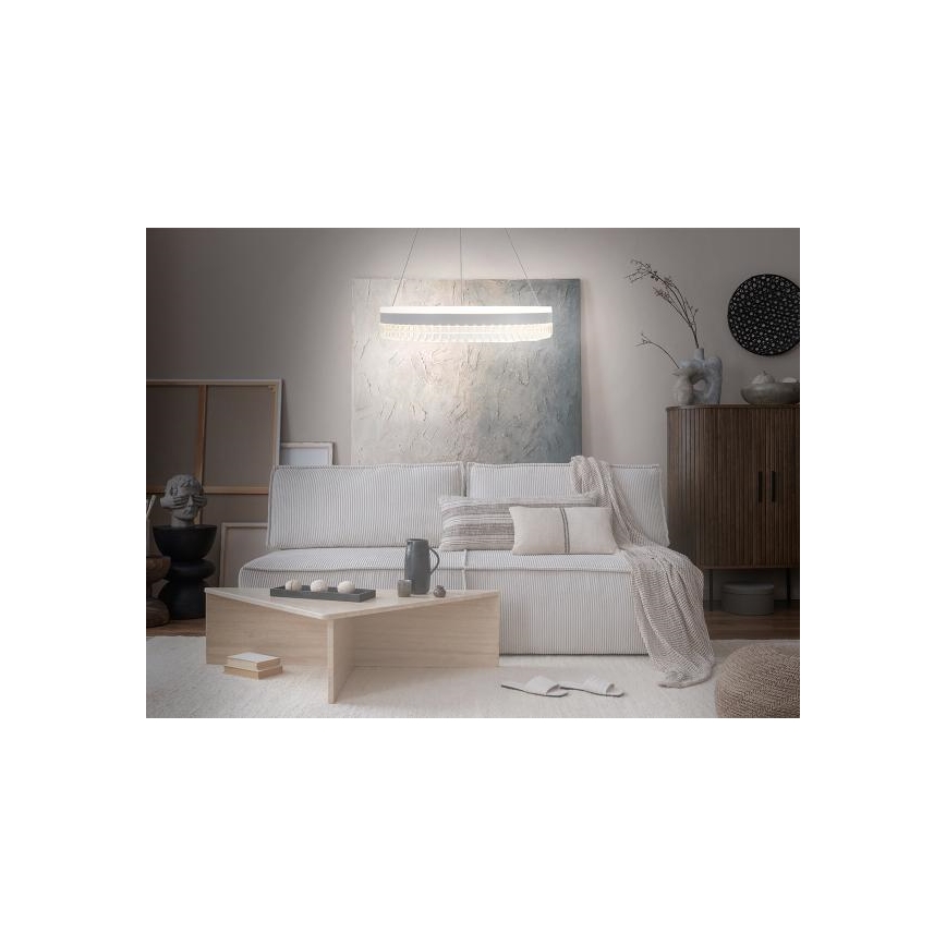 LED Prigušivi kristalni luster na sajli LED/80W/230V 3000-6500K bela + Daljinski upravljač