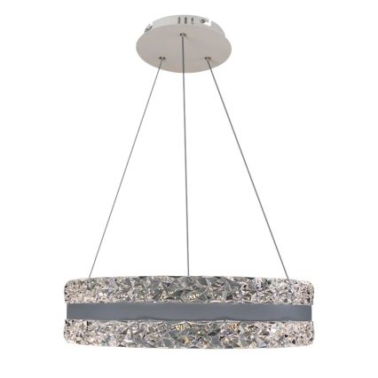 LED Prigušivi kristalni luster na sajli LED/80W/230V 3000-6500K bela + Daljinski upravljač