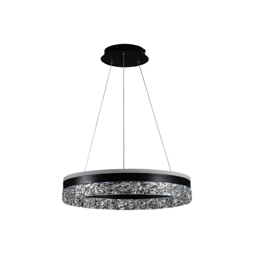 LED Prigušivi luster na sajli LED/80W/230V 3000-6500K crno + Daljinski upravljač