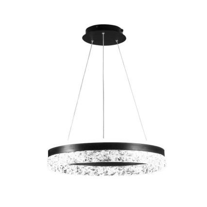LED Prigušivi luster na sajli LED/80W/230V 3000-6500K crno + Daljinski upravljač