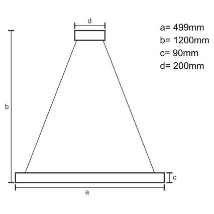 LED Prigušivi luster na sajli LED/80W/230V 3000-6500K crno + Daljinski upravljač