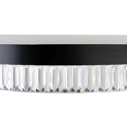 LED Prigušivi kristalni luster na sajli LED/80W/230V 3000-6500K crno + Daljinski upravljač