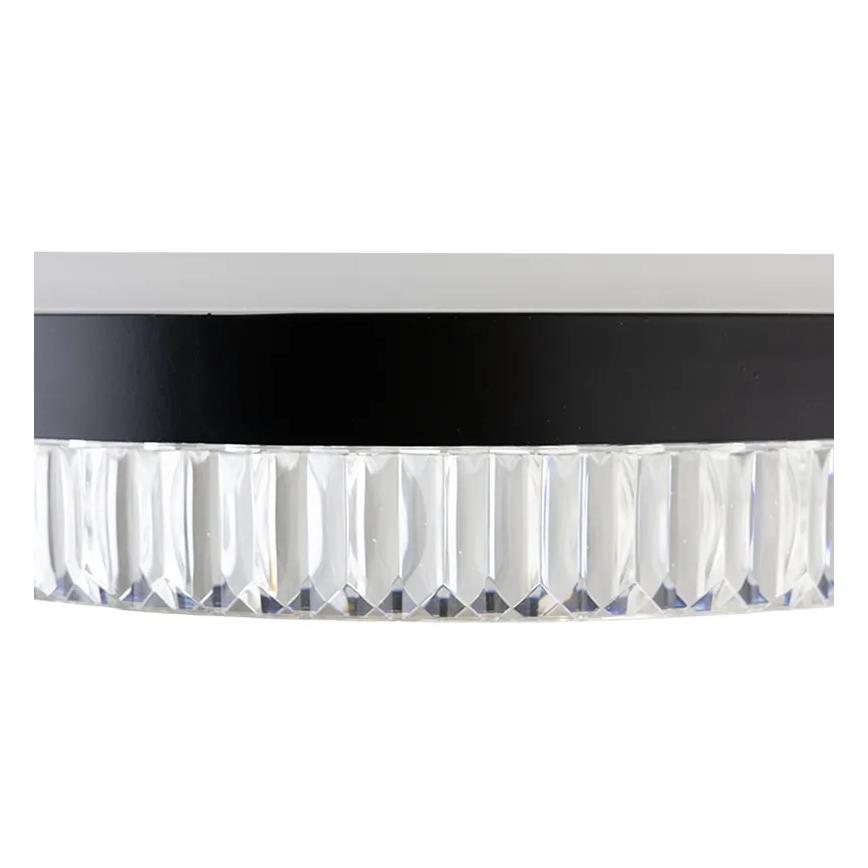 LED Prigušivi kristalni luster na sajli LED/80W/230V 3000-6500K crno + Daljinski upravljač