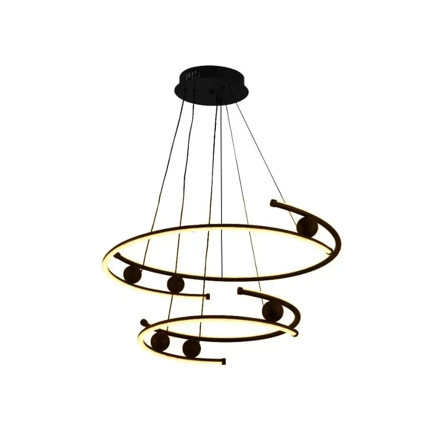 LED Prigušivi luster na sajli LED/80W/230V 3000-6500K + Daljinski upravljač