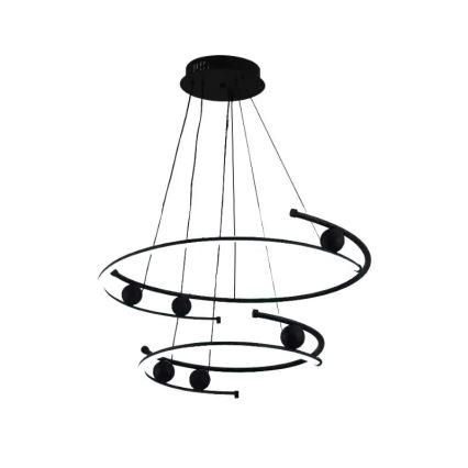 LED Prigušivi luster na sajli LED/80W/230V 3000-6500K + Daljinski upravljač