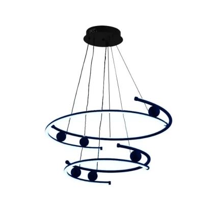 LED Prigušivi luster na sajli LED/80W/230V 3000-6500K + Daljinski upravljač