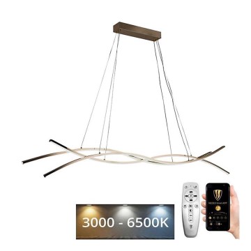 LED Prigušivi luster na sajli LED/80W/230V 3000-6500K + Daljinski upravljač