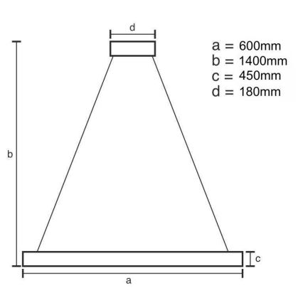 LED Prigušivi kristalni luster na sajli LED/80W/230V 3000-6500K zlatna + Daljinski upravljač