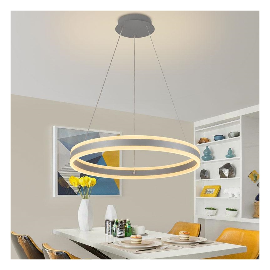 LED Prigušivi luster na sajli LED/85W/230V 3000-6500K pr. 60 cm + Daljinski upravljač