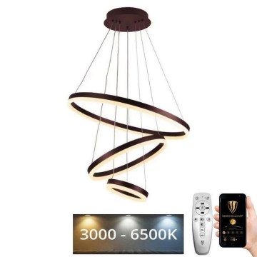 LED Prigušivi luster na sajli LED/85W/230V 3000-6500K + Daljinski upravljač