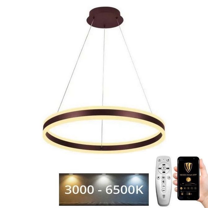 LED Prigušivi luster na sajli LED/85W/230V 3000-6500K + Daljinski upravljač