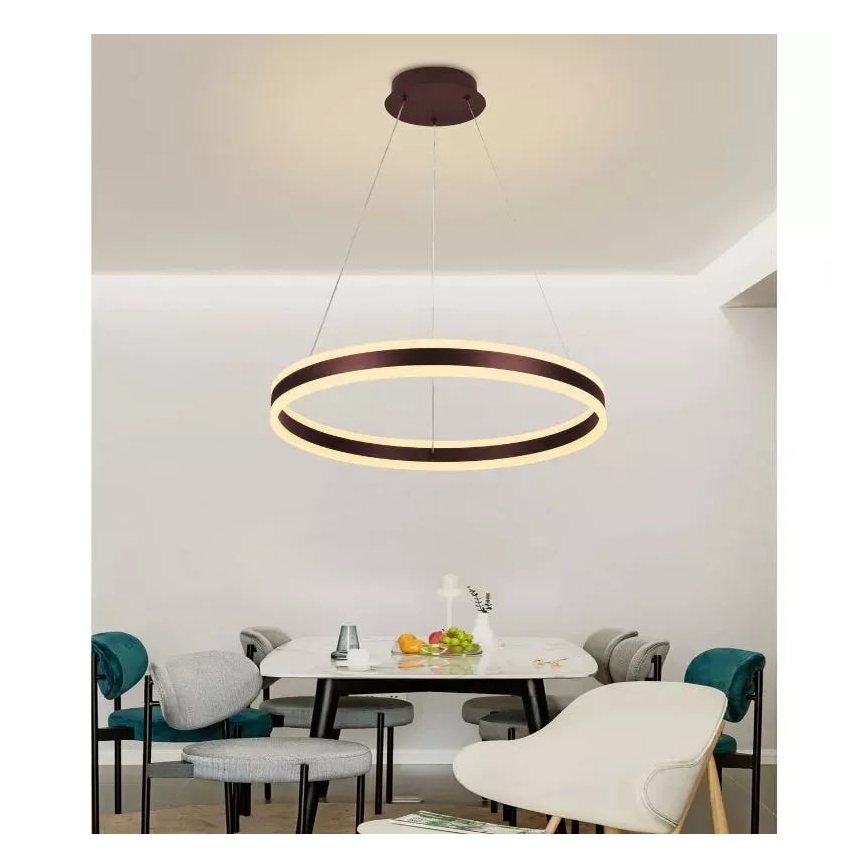 LED Prigušivi luster na sajli LED/85W/230V 3000-6500K + Daljinski upravljač