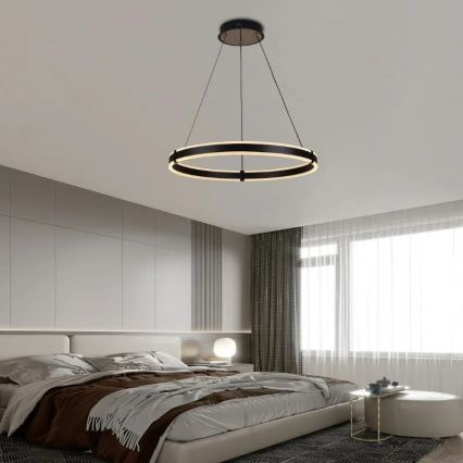 LED Prigušivi luster na sajli LED/85W/230V 3000-6500K + Daljinski upravljač