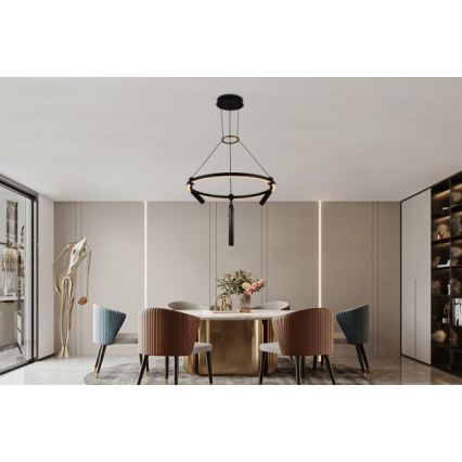 LED Prigušivi luster na sajli LED/85W/230V 3000-6500K + Daljinski upravljač