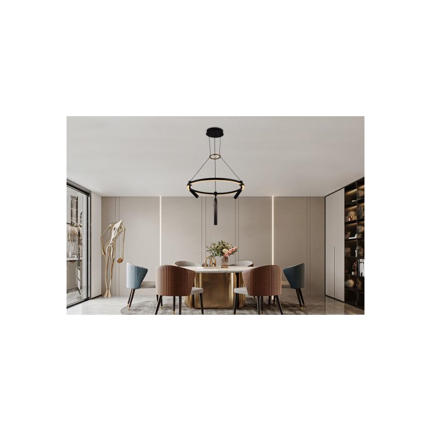 LED Prigušivi luster na sajli LED/85W/230V 3000-6500K + Daljinski upravljač