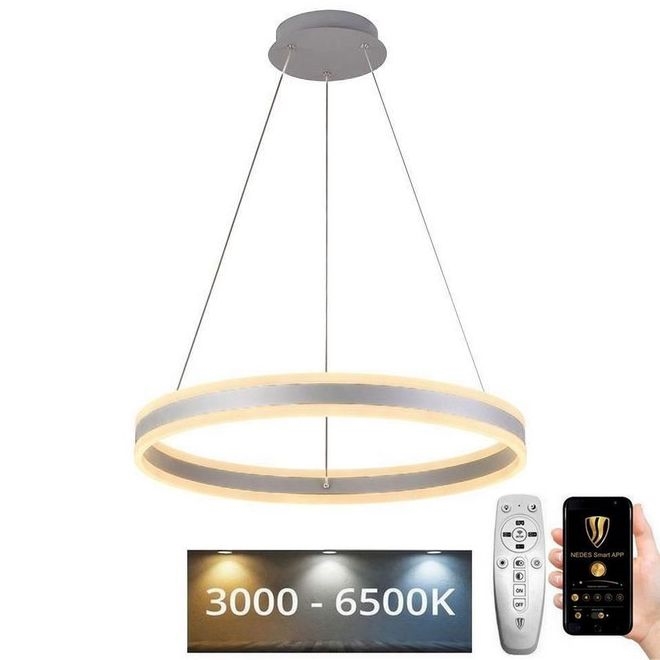 LED Prigušivi luster na sajli LED/85W/230V 3000-6500K pr. 60 cm + Daljinski upravljač