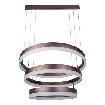 LED Prigušivi luster na sajli LED/86W/230V 3000K braon