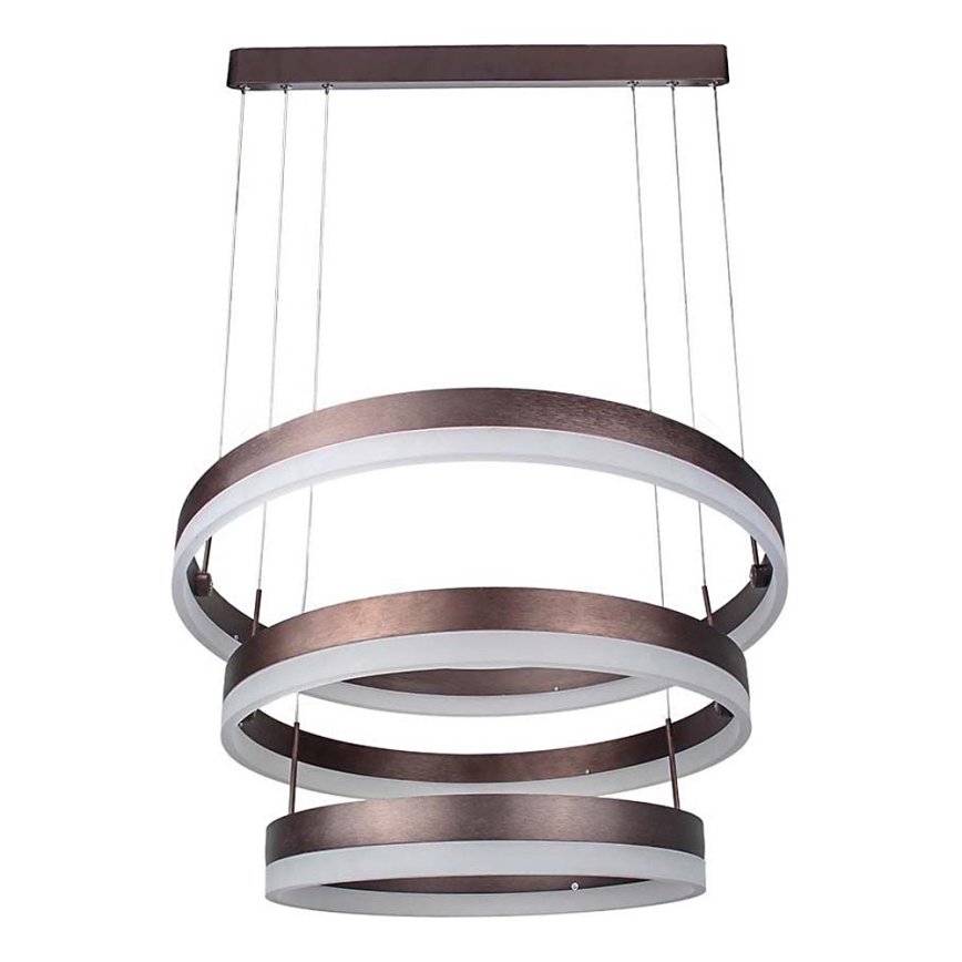 LED Prigušivi luster na sajli LED/86W/230V 3000K braon