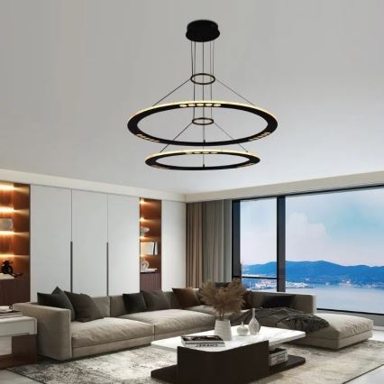 LED Prigušivi luster na sajli LED/90W/230V 3000-6500K + Daljinski upravljač