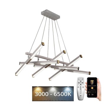 LED Prigušivi luster na sajli LED/90W/230V 3000-6500K + Daljinski upravljač