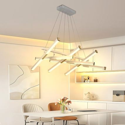 LED Prigušivi luster na sajli LED/90W/230V 3000-6500K + Daljinski upravljač