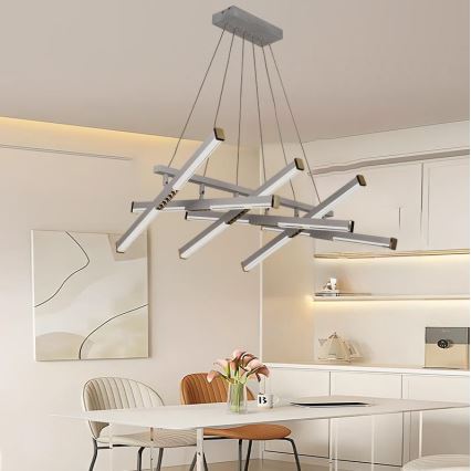 LED Prigušivi luster na sajli LED/90W/230V 3000-6500K + Daljinski upravljač