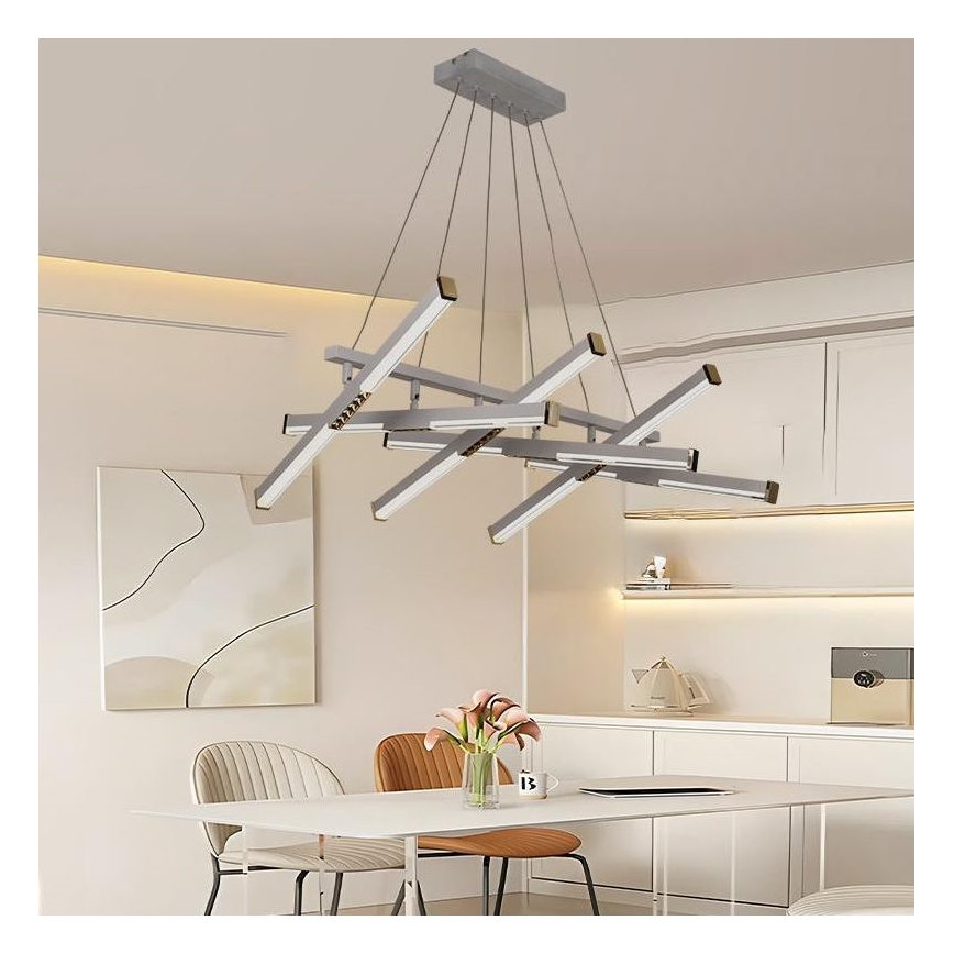 LED Prigušivi luster na sajli LED/90W/230V 3000-6500K + Daljinski upravljač