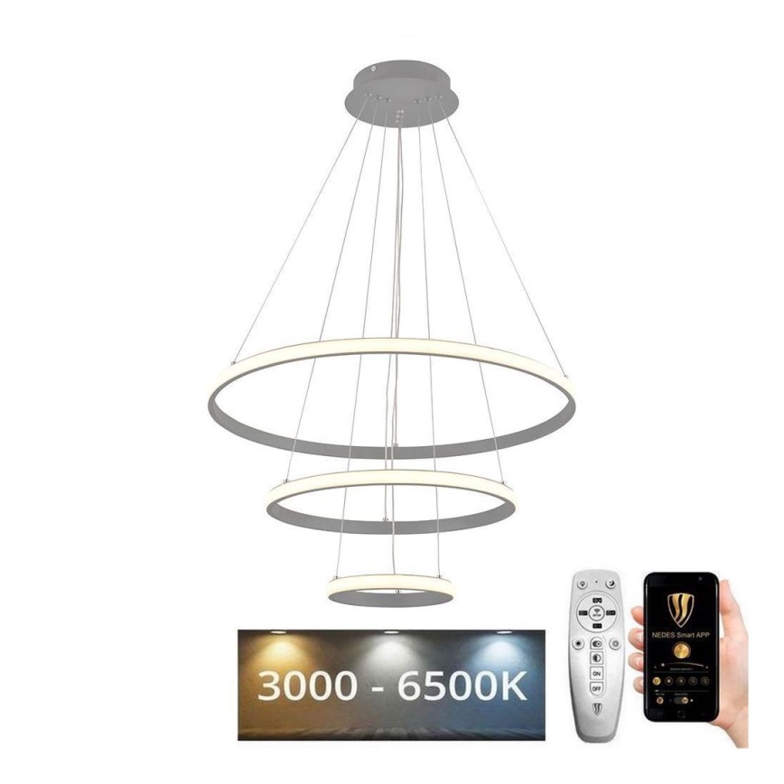 LED Prigušivi luster na sajli LED/90W/230V 3000-6500K pr. 60 cm + Daljinski upravljač