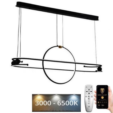 LED Prigušivi luster na sajli LED/95W/230V 3000-6500K + Daljinski upravljač