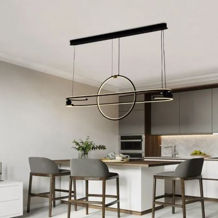 LED Prigušivi luster na sajli LED/95W/230V 3000-6500K + Daljinski upravljač